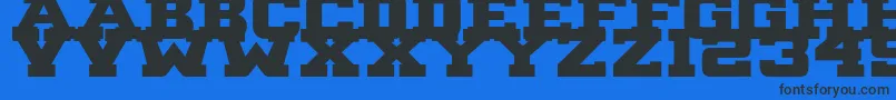 B1gBlock2 Font – Black Fonts on Blue Background