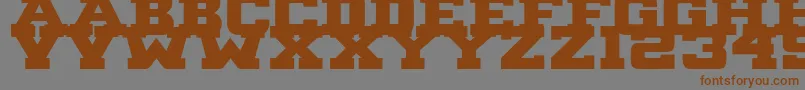 B1gBlock2 Font – Brown Fonts on Gray Background