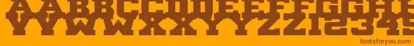 B1gBlock2 Font – Brown Fonts on Orange Background