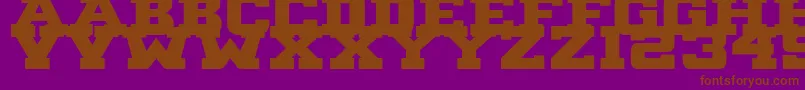 B1gBlock2 Font – Brown Fonts on Purple Background