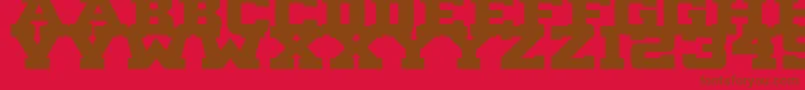B1gBlock2 Font – Brown Fonts on Red Background