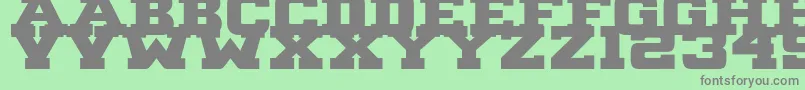 B1gBlock2 Font – Gray Fonts on Green Background