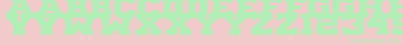 B1gBlock2 Font – Green Fonts on Pink Background