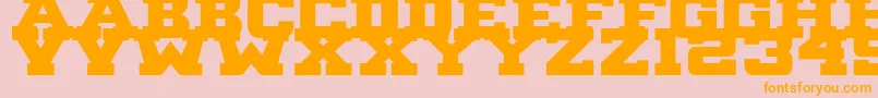 B1gBlock2 Font – Orange Fonts on Pink Background
