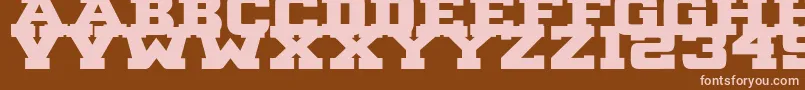 B1gBlock2 Font – Pink Fonts on Brown Background