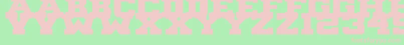 B1gBlock2 Font – Pink Fonts on Green Background