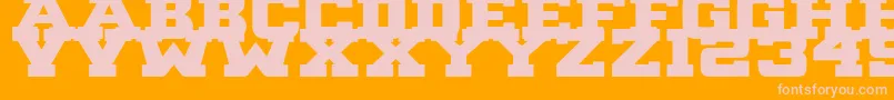 B1gBlock2 Font – Pink Fonts on Orange Background