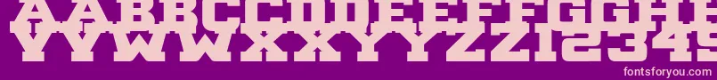 B1gBlock2 Font – Pink Fonts on Purple Background