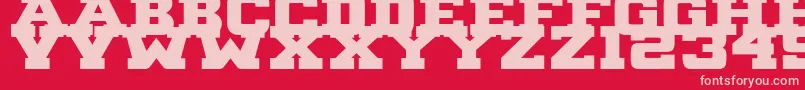 B1gBlock2 Font – Pink Fonts on Red Background