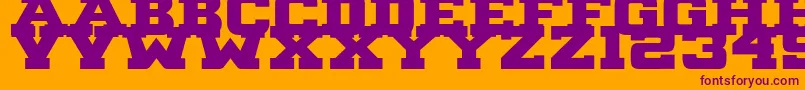 B1gBlock2 Font – Purple Fonts on Orange Background
