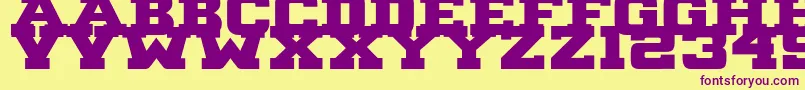 B1gBlock2 Font – Purple Fonts on Yellow Background