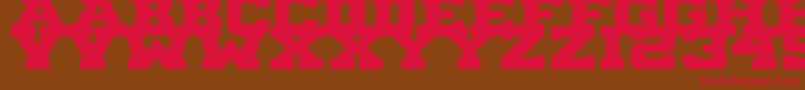 B1gBlock2 Font – Red Fonts on Brown Background