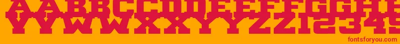 B1gBlock2 Font – Red Fonts on Orange Background