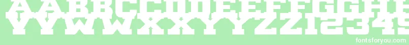 B1gBlock2 Font – White Fonts on Green Background