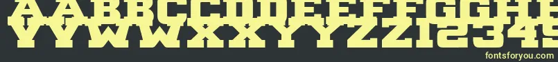 B1gBlock2 Font – Yellow Fonts on Black Background