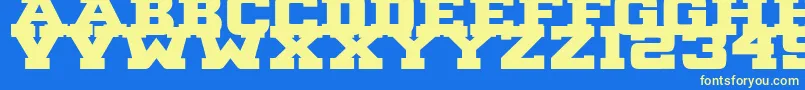 B1gBlock2 Font – Yellow Fonts on Blue Background