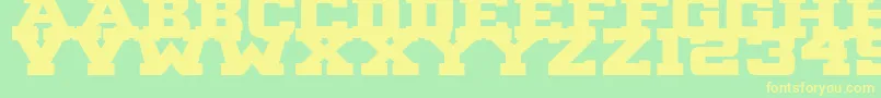 B1gBlock2 Font – Yellow Fonts on Green Background