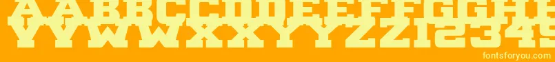 B1gBlock2 Font – Yellow Fonts on Orange Background