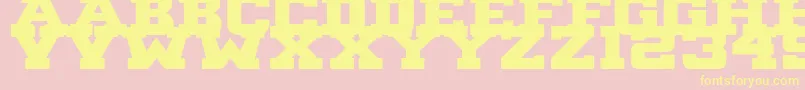 B1gBlock2 Font – Yellow Fonts on Pink Background