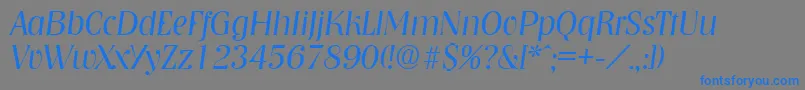 NashvilleLightita Font – Blue Fonts on Gray Background