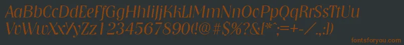 NashvilleLightita Font – Brown Fonts on Black Background