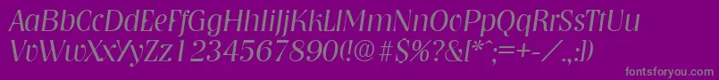 NashvilleLightita Font – Gray Fonts on Purple Background