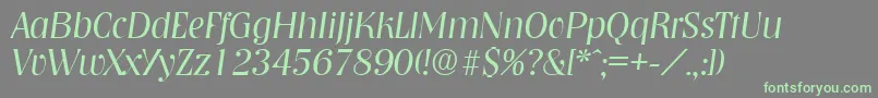 NashvilleLightita Font – Green Fonts on Gray Background