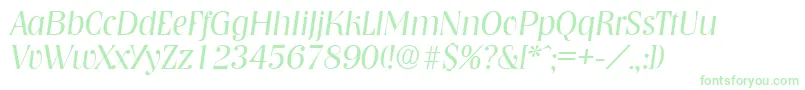 NashvilleLightita Font – Green Fonts on White Background