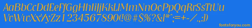 NashvilleLightita Font – Orange Fonts on Blue Background