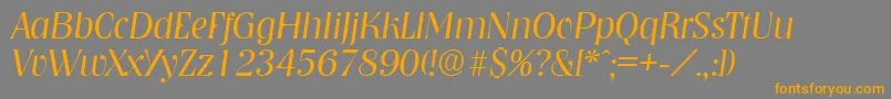 NashvilleLightita Font – Orange Fonts on Gray Background