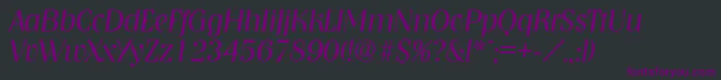 NashvilleLightita Font – Purple Fonts on Black Background