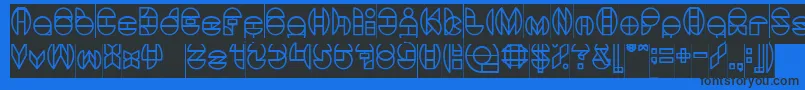 DragonFlyInverse Font – Black Fonts on Blue Background