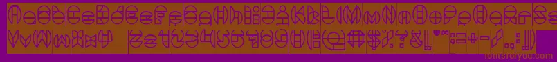 DragonFlyInverse Font – Brown Fonts on Purple Background