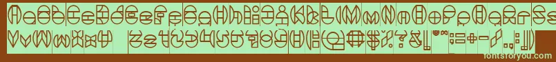 DragonFlyInverse Font – Green Fonts on Brown Background