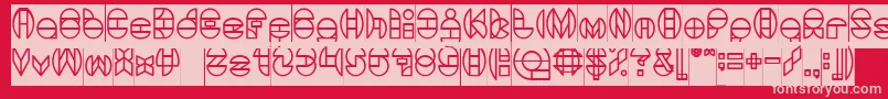 DragonFlyInverse Font – Pink Fonts on Red Background