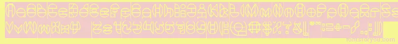 DragonFlyInverse Font – Pink Fonts on Yellow Background