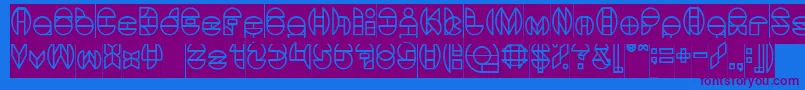 DragonFlyInverse Font – Purple Fonts on Blue Background