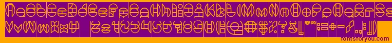 DragonFlyInverse Font – Purple Fonts on Orange Background