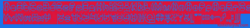 フォントDragonFlyInverse – 赤い文字の青い背景