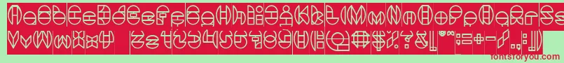 DragonFlyInverse Font – Red Fonts on Green Background