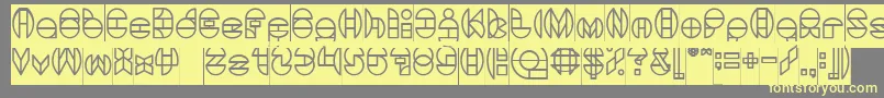 DragonFlyInverse Font – Yellow Fonts on Gray Background