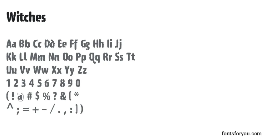 Fuente Witches - alfabeto, números, caracteres especiales