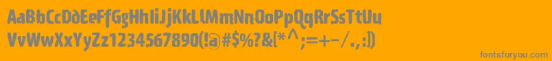 Witches Font – Gray Fonts on Orange Background