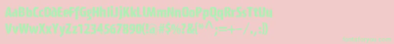 Witches Font – Green Fonts on Pink Background