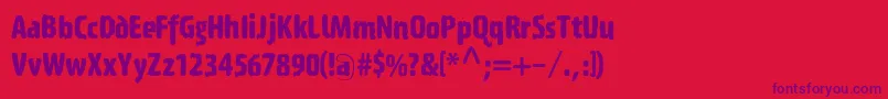 Witches Font – Purple Fonts on Red Background