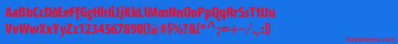 Witches Font – Red Fonts on Blue Background