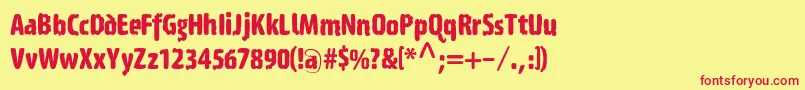 Witches Font – Red Fonts on Yellow Background