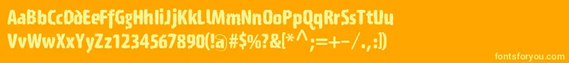 フォントWitches – オレンジの背景に黄色の文字