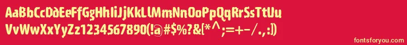 Witches Font – Yellow Fonts on Red Background