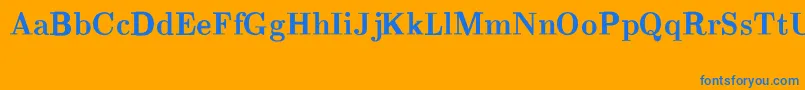 CmRomanBold Font – Blue Fonts on Orange Background